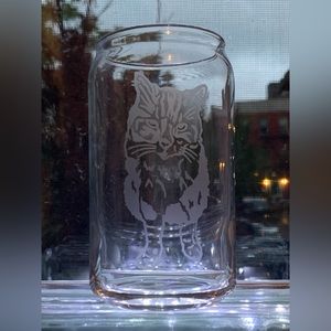 NEW etched glass, hand-crafted artisan